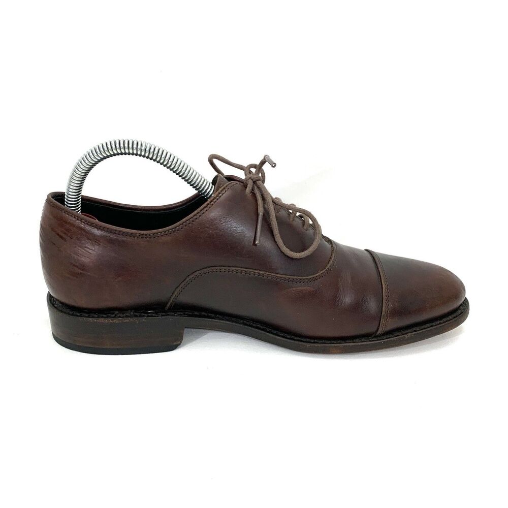 Thursday Boot Co. Oxford Brown Leather Cap Toe Oxford Dress Shoes Mens 6.5 - Picture 3 of 13